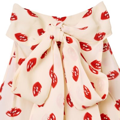 THE KISS LIPS LIPS HALTERNECK TIE TOP
